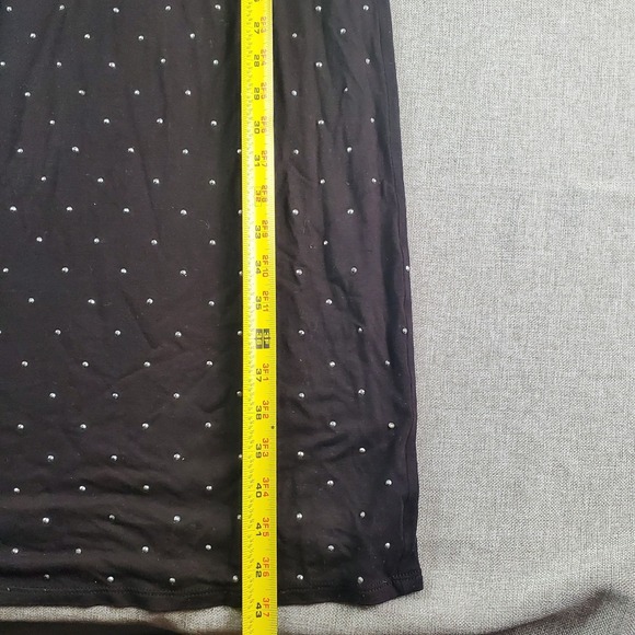 Ramy Brook Della Turtleneck Midi Dress Xxs Black Studded Long Sleeve Bodycon - Picture 14 of 15